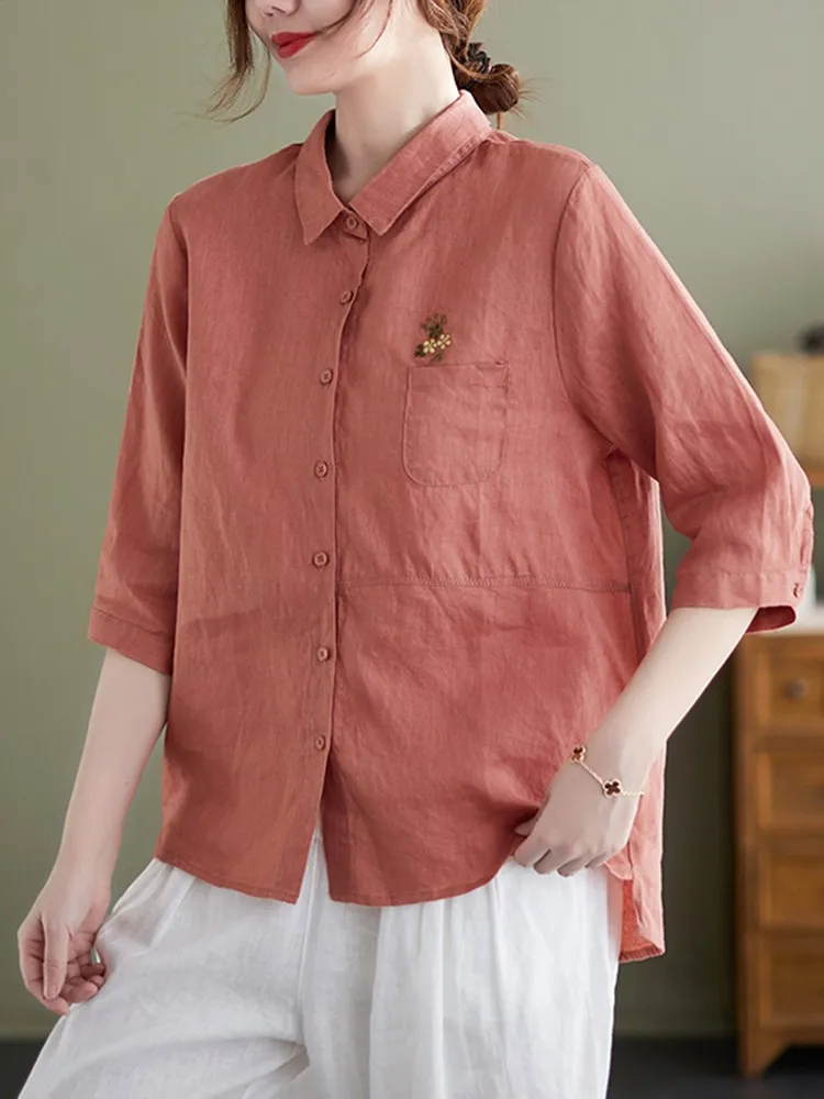 Женские Летние повседневные рубашки новинка 2022 винтажные стильные свободные