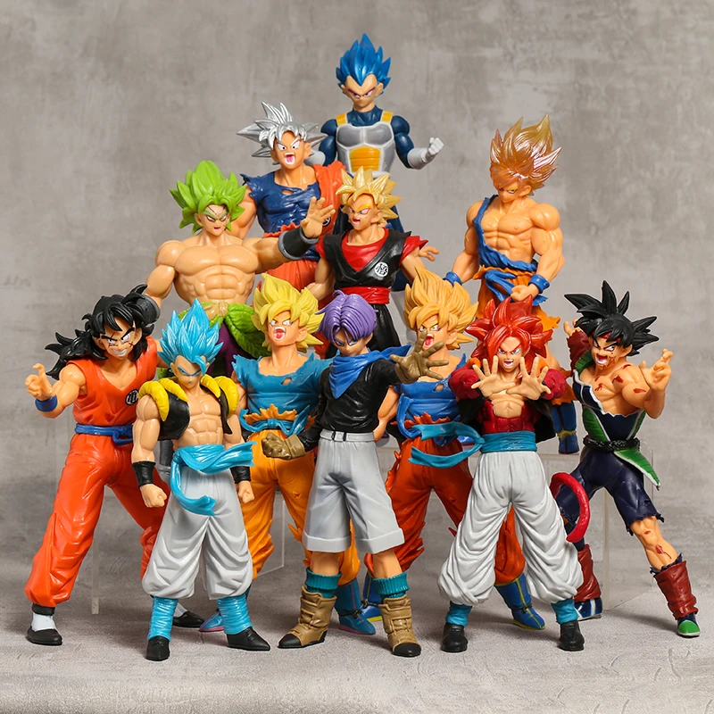 

Set Dragonball Super Rose Goku Black Ultra Instinct Vegeta Gogeta Broly Barduck PVC Figure Doll Collectible Model Figurine Toys