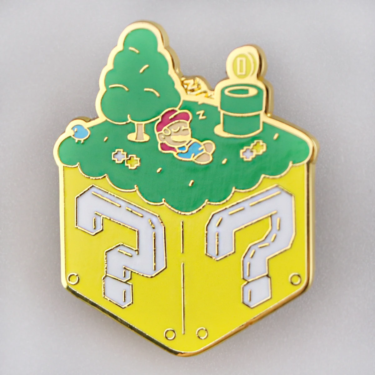 Милые заколки для лацканов в виде игры Марио куб рюкзака эмалированные броши