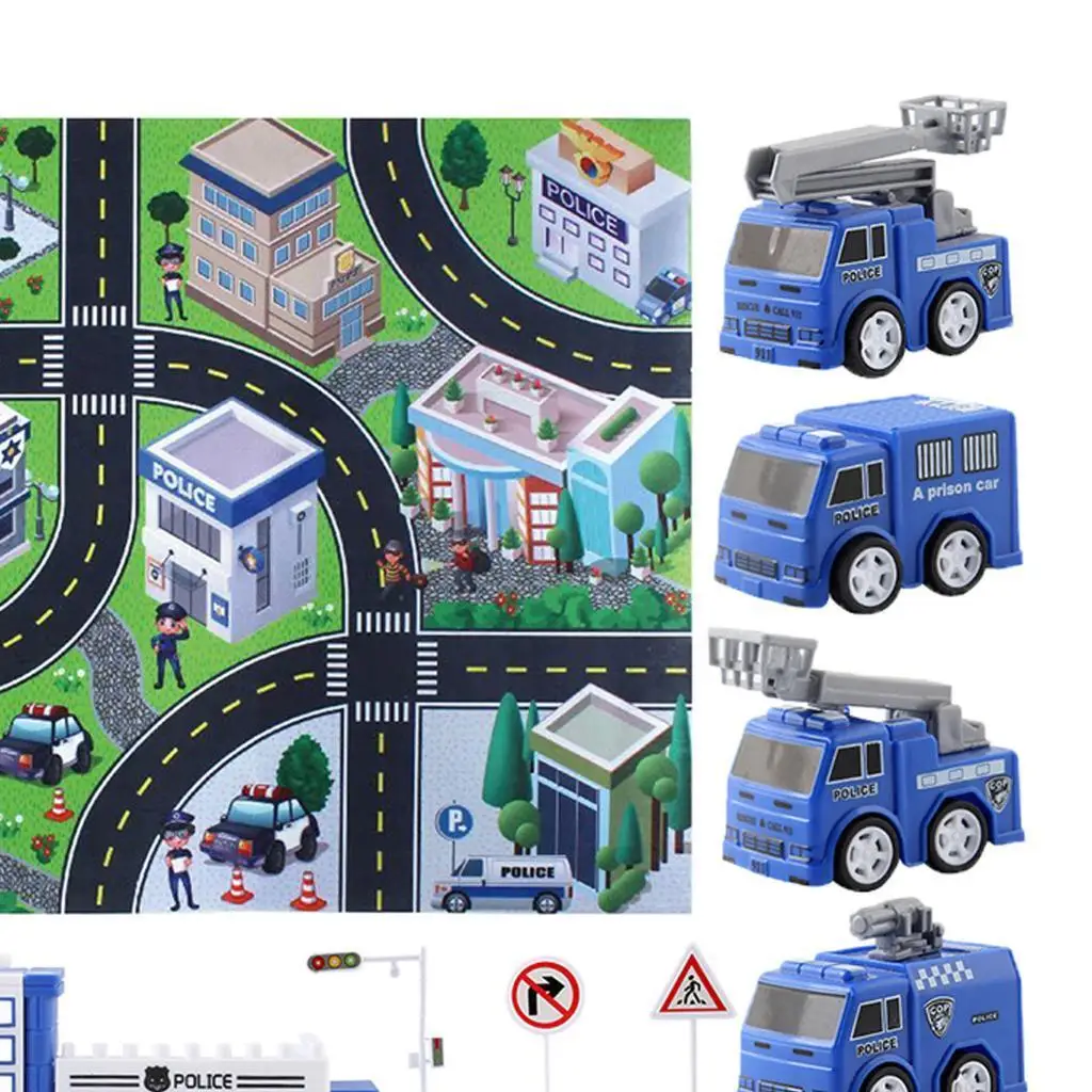 

Car Track Rug Play Mat For Kids Toddlers Carpet Road Toy City Car