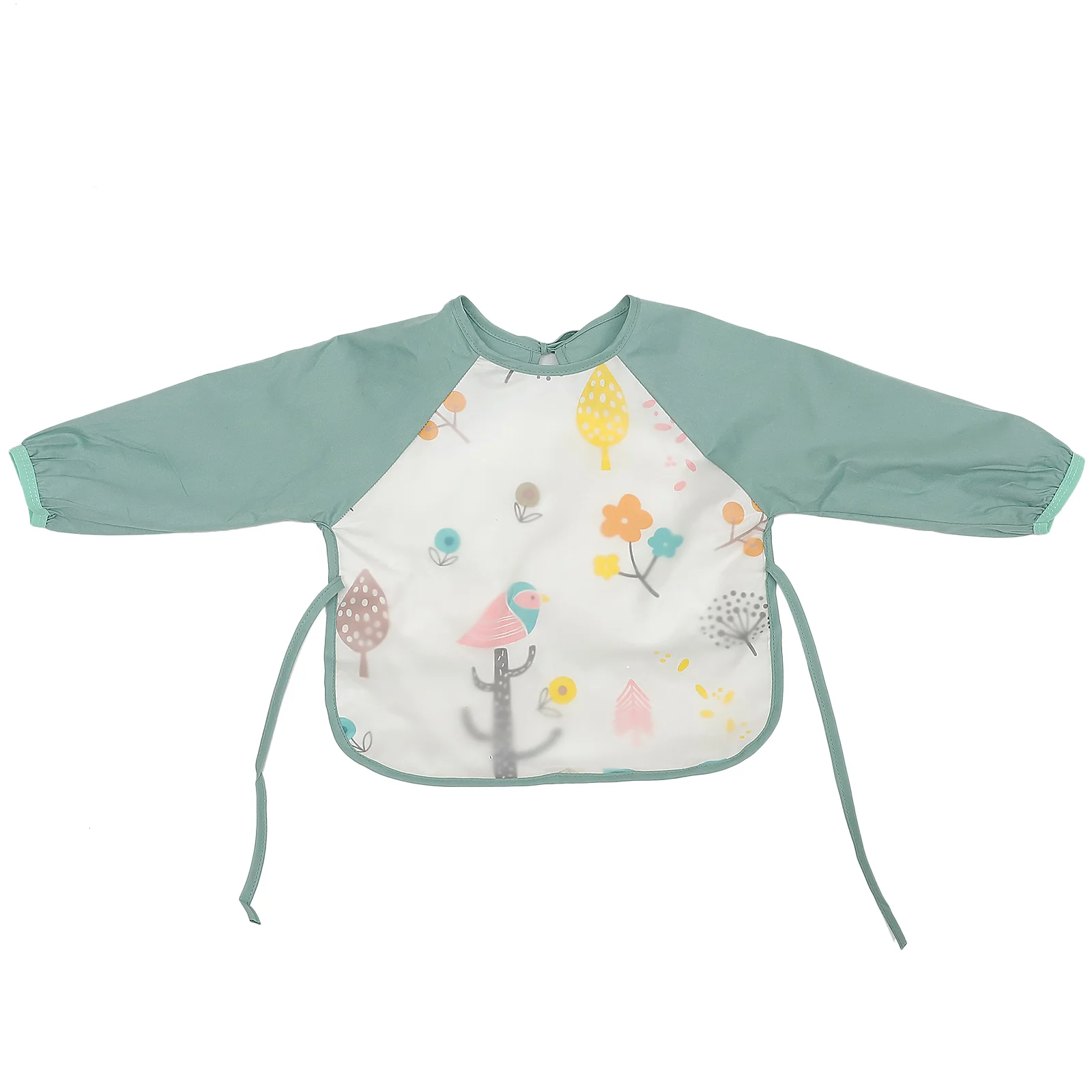 

1pc Baby Smock Long Sleeve Bib Waterproof Comfortable Baby Feeding Bib Toddler Painting Smock