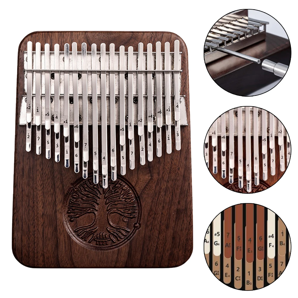 34 Key Kalimba Thumb Piano B Tuned Black Walnut With Pickup Bag Musical Gift Set For Beginners Portable Thumb Piano Musical