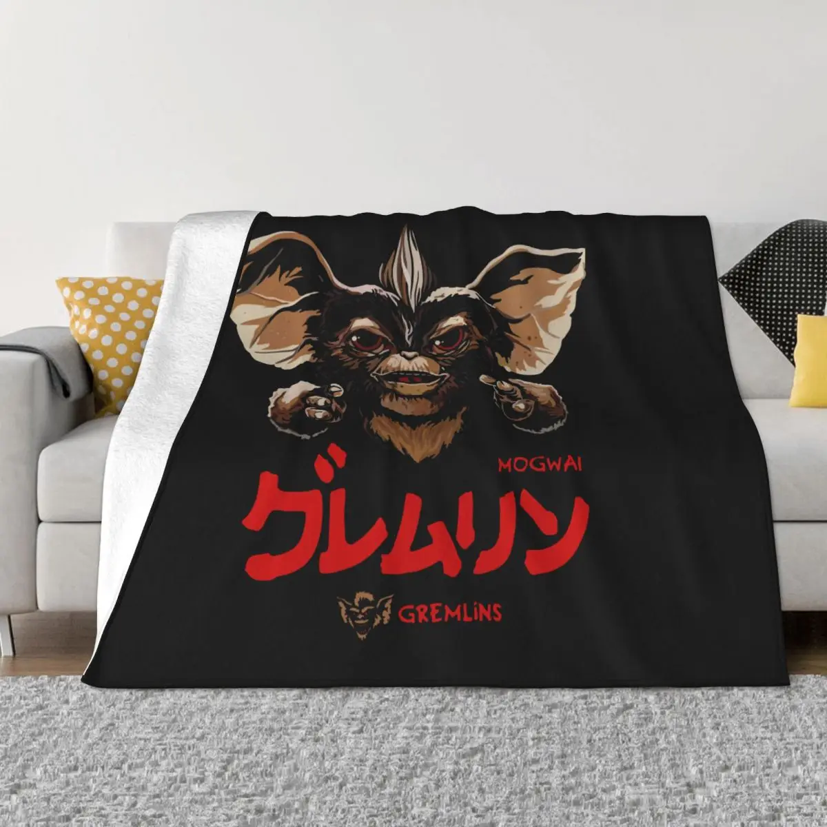 

Gremlins Stripe Mogwai Gremlins Blankets Flannel Summer Monster Cartoon Warm Throw Blankets for Bedding Outdoor Bedspread