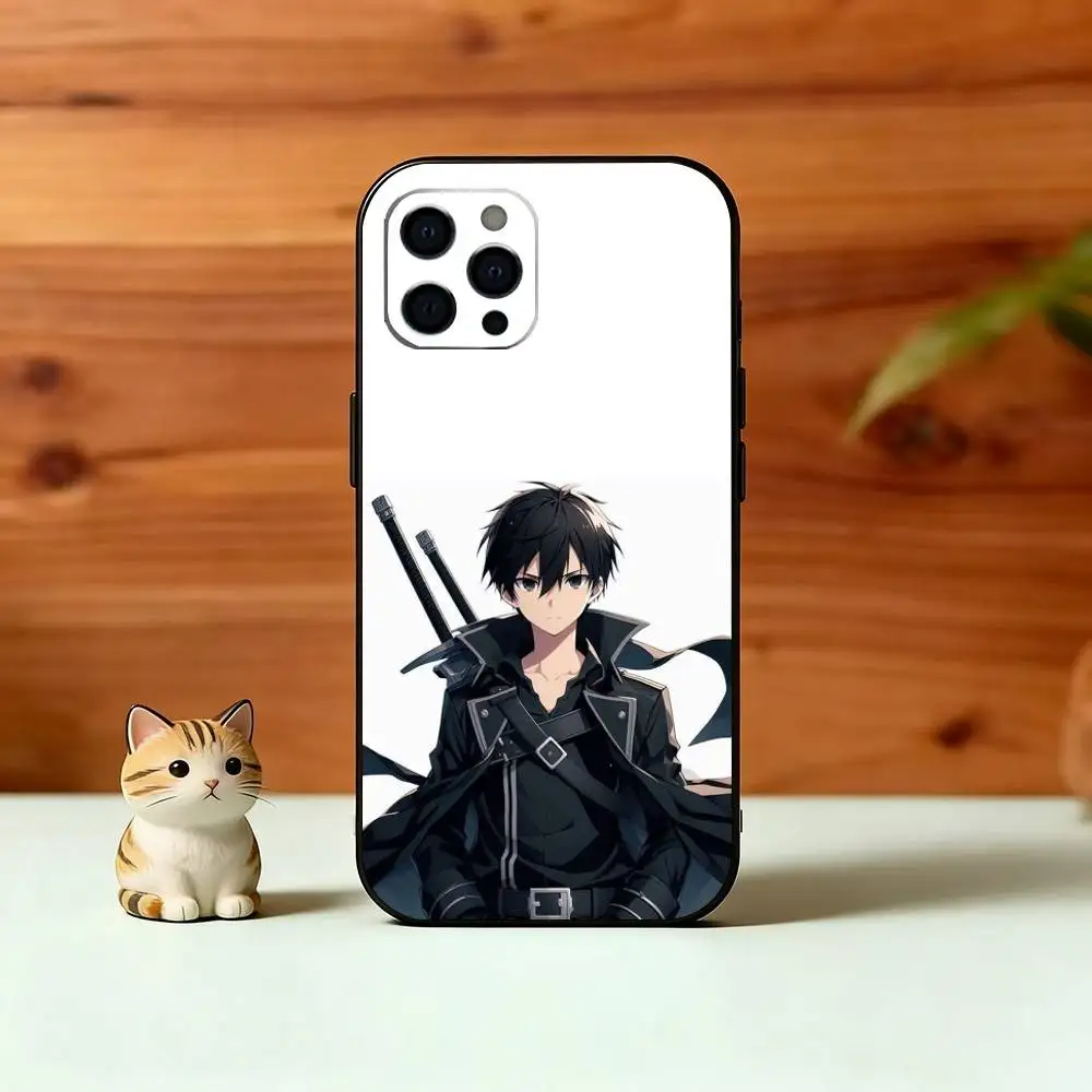 Фото S-Sword Art Online K-Kirito Phone Case Silicone Soft For IPhone 17 16 15 14 13 12 11 X XR Plus Pro Max Plus №5