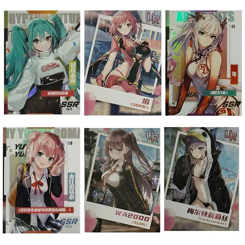 

Аниме история богини Хатсуне Мику юйгахама Юи Эйко UR SSR Коллекционная открытка мелильит Рождественский подарок на день рождения Детские игрушки