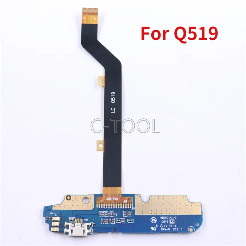 

5PC Original Charging Port USB Charger Dock Board Flex For Q519 NFC Dock Connector Microphone Board Flex Cable