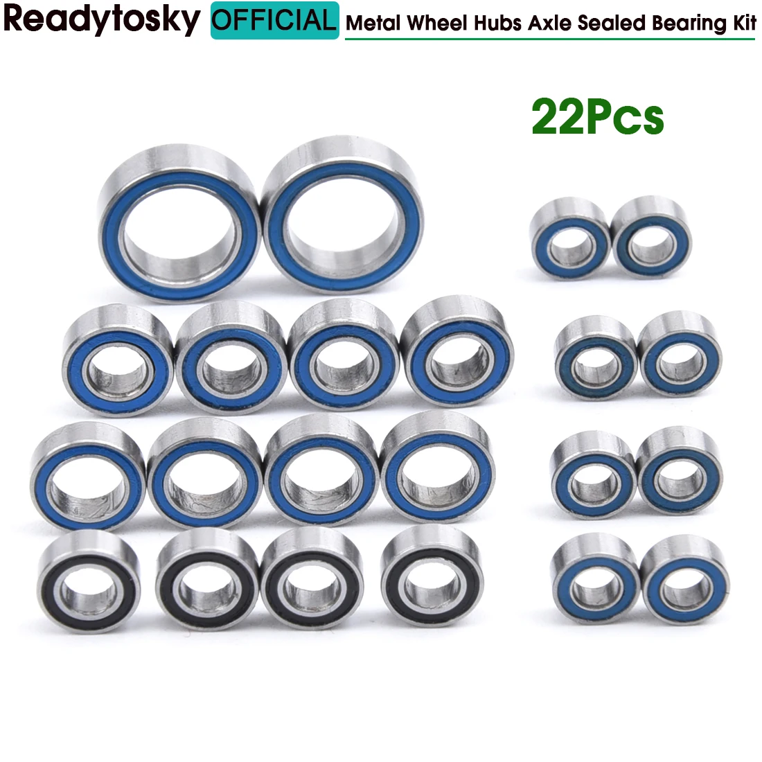 

22 шт. металлические ступицы ось герметичный Подшипник комплект для TRX TRX4M Bronco Defender 1/18 RC Гусеничный автомобиль модель аксессуары