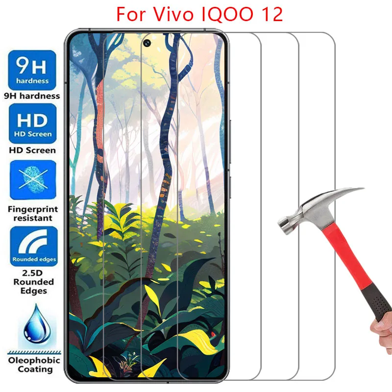 Фото Чехол для телефона Vivo iQOO 12, защитное стекло для экрана iQOO 12 5G, задняя крышка 360°, iQOO 12 Case №1