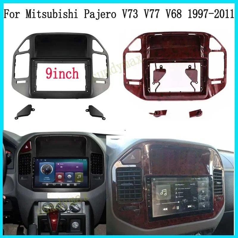 9-дюймовая автомобильная аудиорамка 2din для Mitsubishi Pajero V73 V60 V68 2004-2011 большой экран