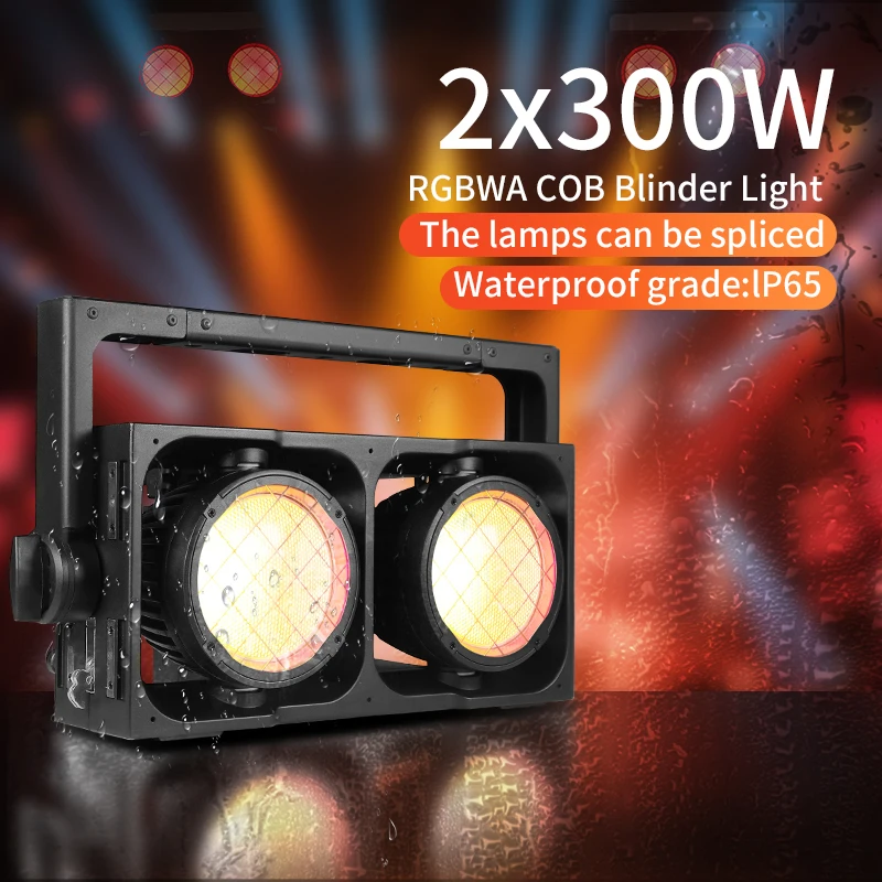 AICPOSE 2x300 Вт RGBAW 5-в-1 COB blinder Водонепроницаемый IP65 сценический затемняющий светильник для DJ Disco Event Party сценическое освещение (art.: 3920d15426eae) - 3920d15426eae