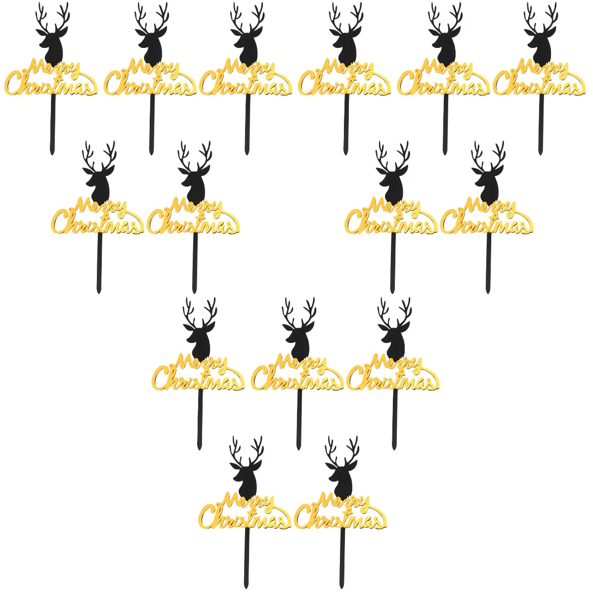 

Cakechristmas Cupcake Party Decorations Picks Supplies Elk Insertspick Baking Inserttopper Animal