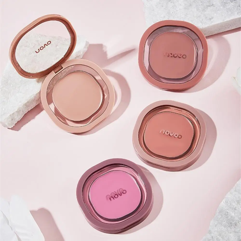

NOVO Natural Blush Cream Highlight Blusher Palette Waterproof Long-lasting Face Rouge Cheek Contour Korean Makeup