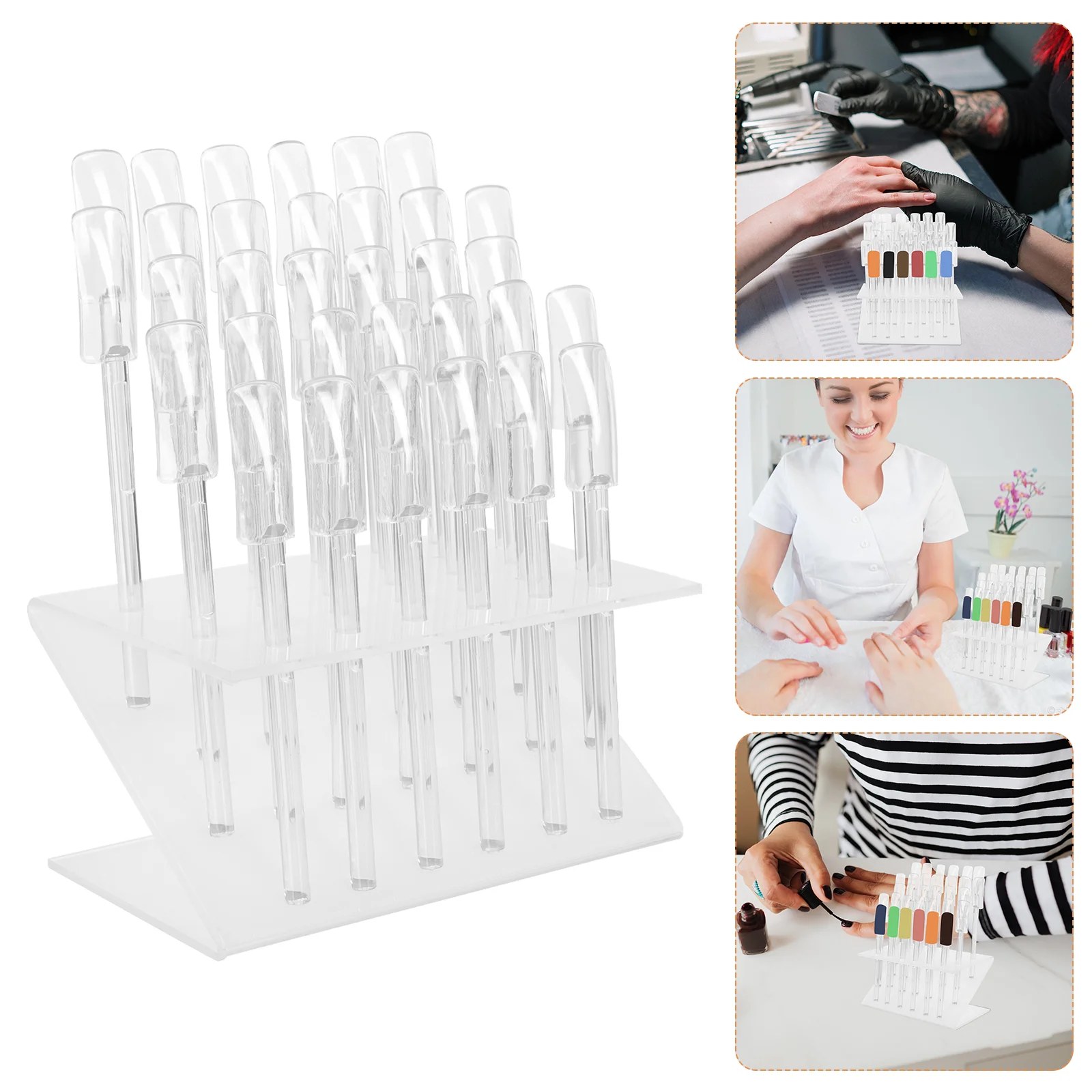 

Nail Display Tips Stick Stand Polish Sticks Practicefalse Board Base Magnetic Holderpractical