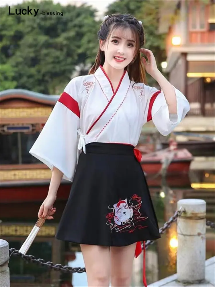 Skirts Vintage Asian Clothing Yukat Party Anime Cosplay Harajuku Costume