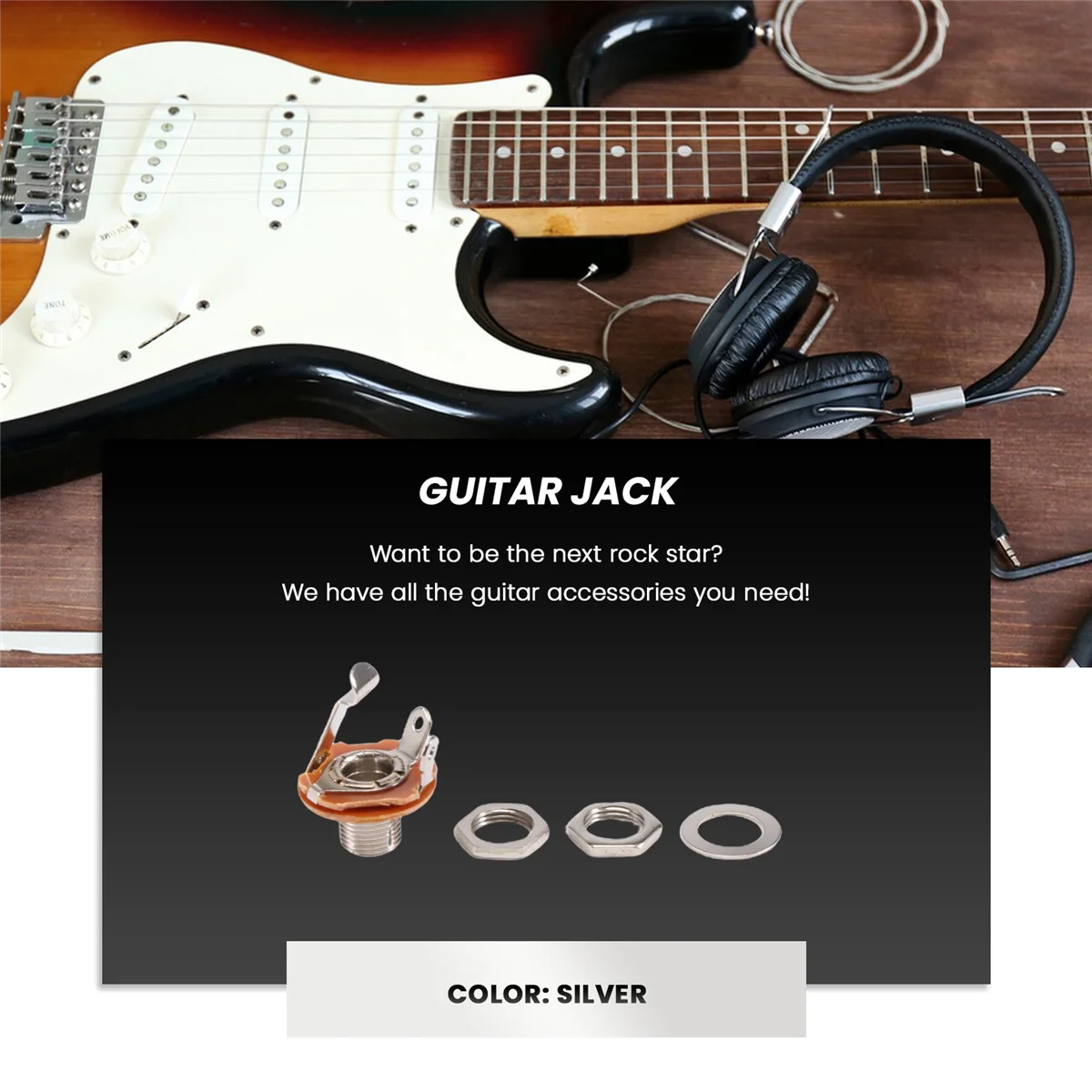 Запчасти и аксессуары для гитары 1/4 6 35 мм 2-проводное моношасси Гитарный разъем