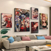 classic anime darling in the franxx movie posters kraft paper vintage poster wall art painting study vintage decorative painting