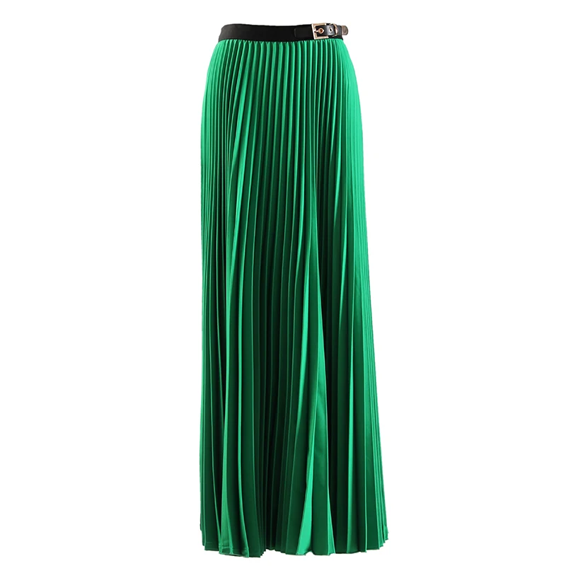 

PHOEBE HZ High Waist Pleated Half-body Skirt All Season Fashion Slimming French Style Drape Entry Luxury Female 2023 New Style