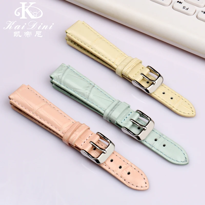 Фото Кожаный ремешок 14 мм для Casio LTP-2069 LTP-2069L-4A/7A2/7A1 LTP-V007 V300 VT01 женский ремешок для часов из воловьей кожи, браслет №4