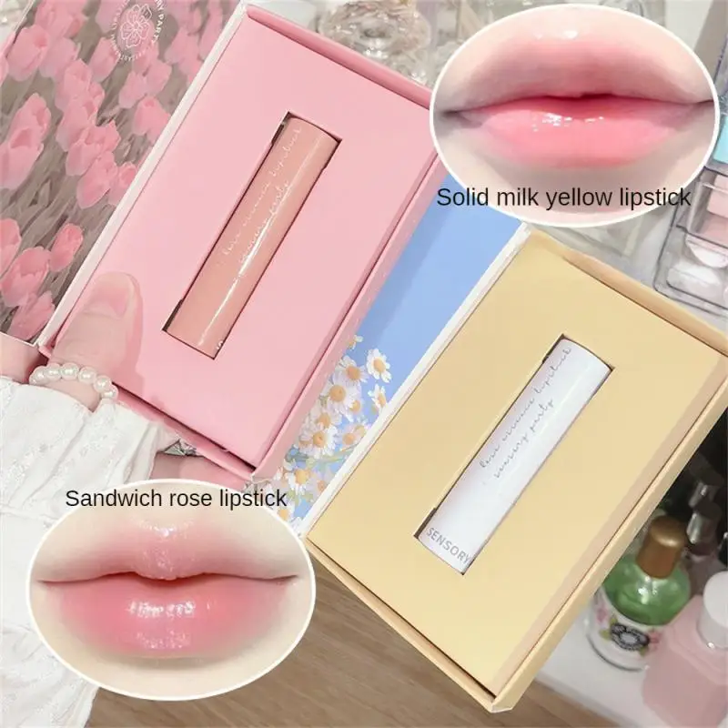 

Lip Balm Color Changing Sandwich Rose Daisy Long-lasting Hydrating Moisturizing Lipstick Student Party Nude Makeup Skin Care
