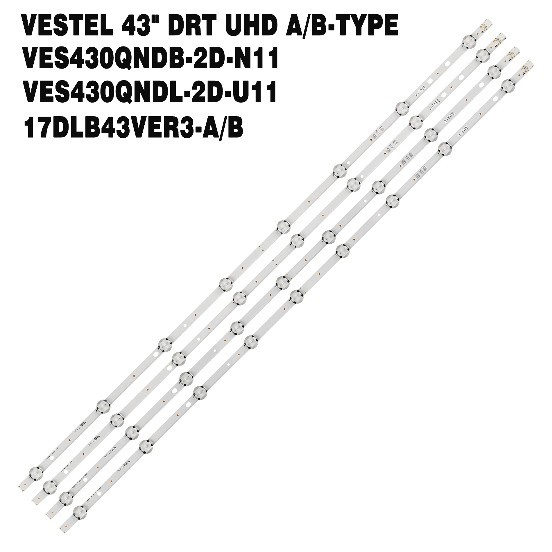 20Pcs/Set LED Backlight Strip Bar 8/9lamp For VESTEL 43
