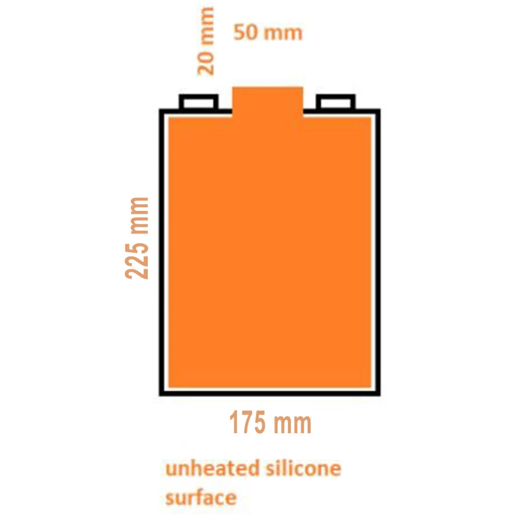 Universal 12V 100W Silicone Heating Pad For Battery Box Insulation Heating Silicone Waterproof 100w High Temperature Wire enlarge