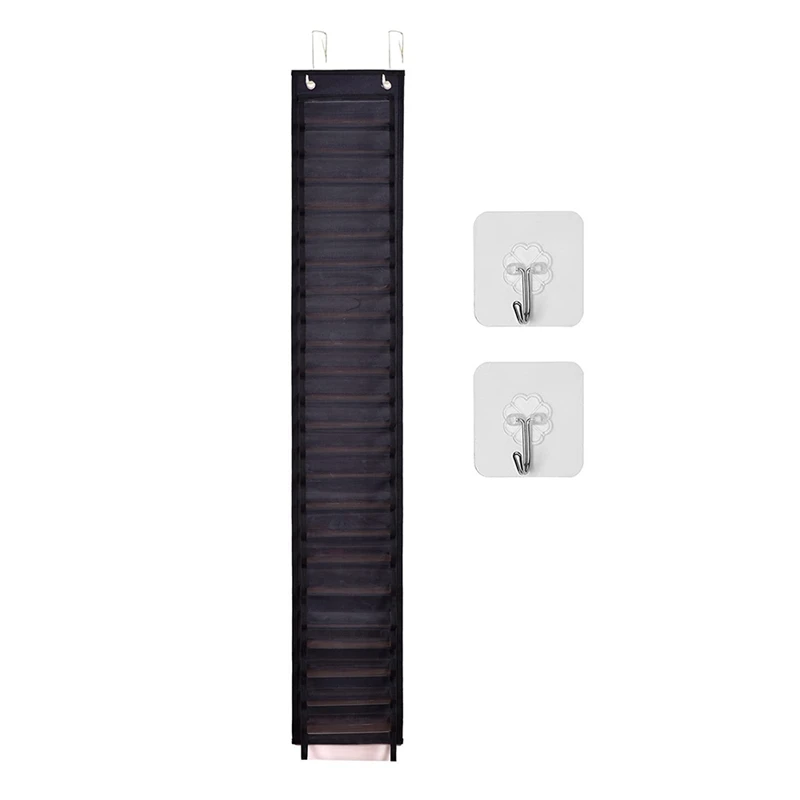 

Promotion! Vinyl Holder 48 Compartments Vinyl Roll Storage Organizer Door and Wall Mount, Hanging Vinyl Over Door Organizers Bla