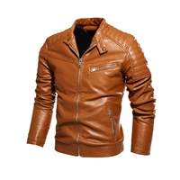 2022 newest high quality fashion coat leather winter jacket motorcycle style male business casual jackets for men warm overcoat