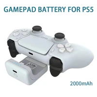 2000mah gamepad battery for ps5 ps4 gamepad controller batteries for playstation 4 5 external external battery for game console