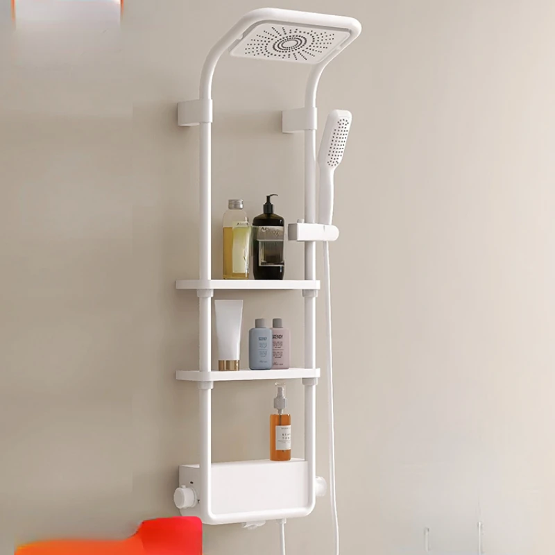 

For F611 Constant Temperature Shower Head Set Lifting Three-Layer Storage Household Minimalist White Bathing Machine