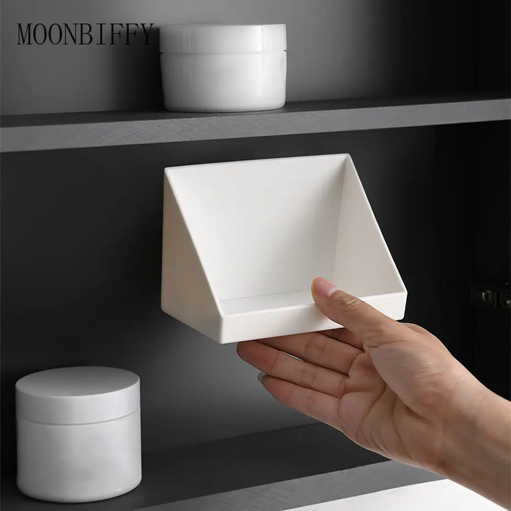 

Пластиковый стеллаж для хранения, настенный стеллаж для детской комнаты, держатель-органайзер, самоклеящаяся подвесная полка для спальни