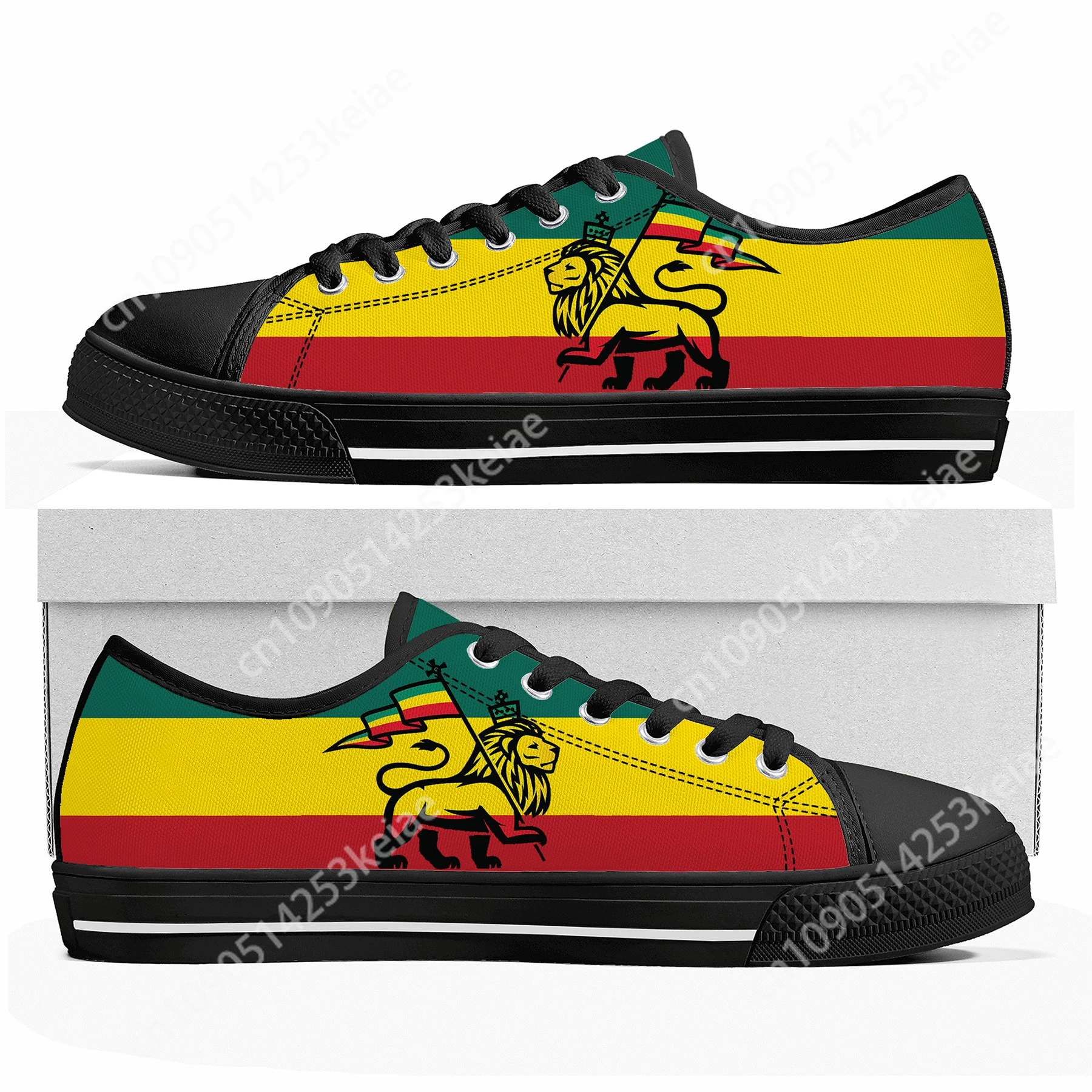 Reggae Rastafarian Rasta Rastafari Lion Of Judah Низкие кроссовки Мужские женские подростковые