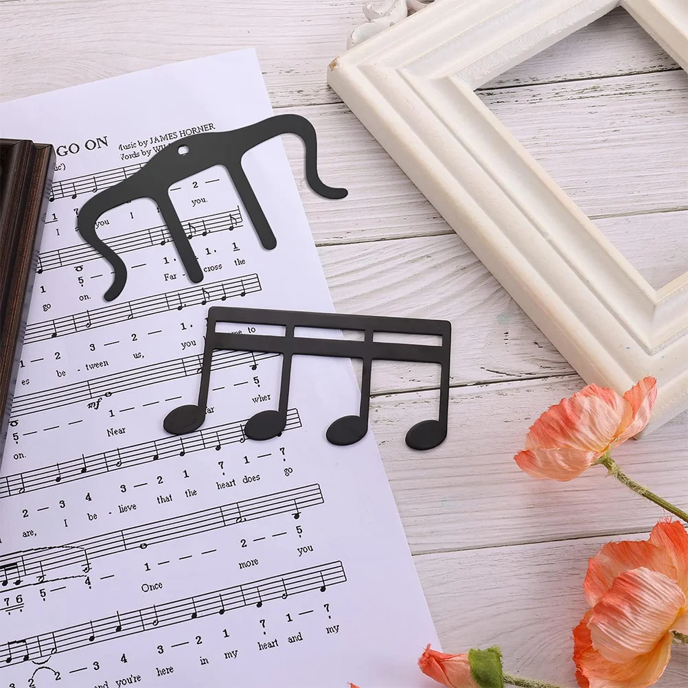 2pcs Music Page Holder Clip Portable Musical Book Clip Decorative Sheet Music Page Metal Clip