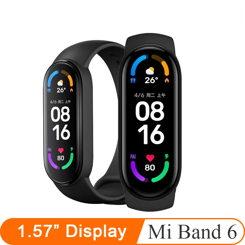 

Xiaomi Mi Band 6 умные часы браслет 6 цветов AMOLED датчик кислорода в крови фитнес трекер пульсометр Bluetooth водонепроницаемый Miband 6