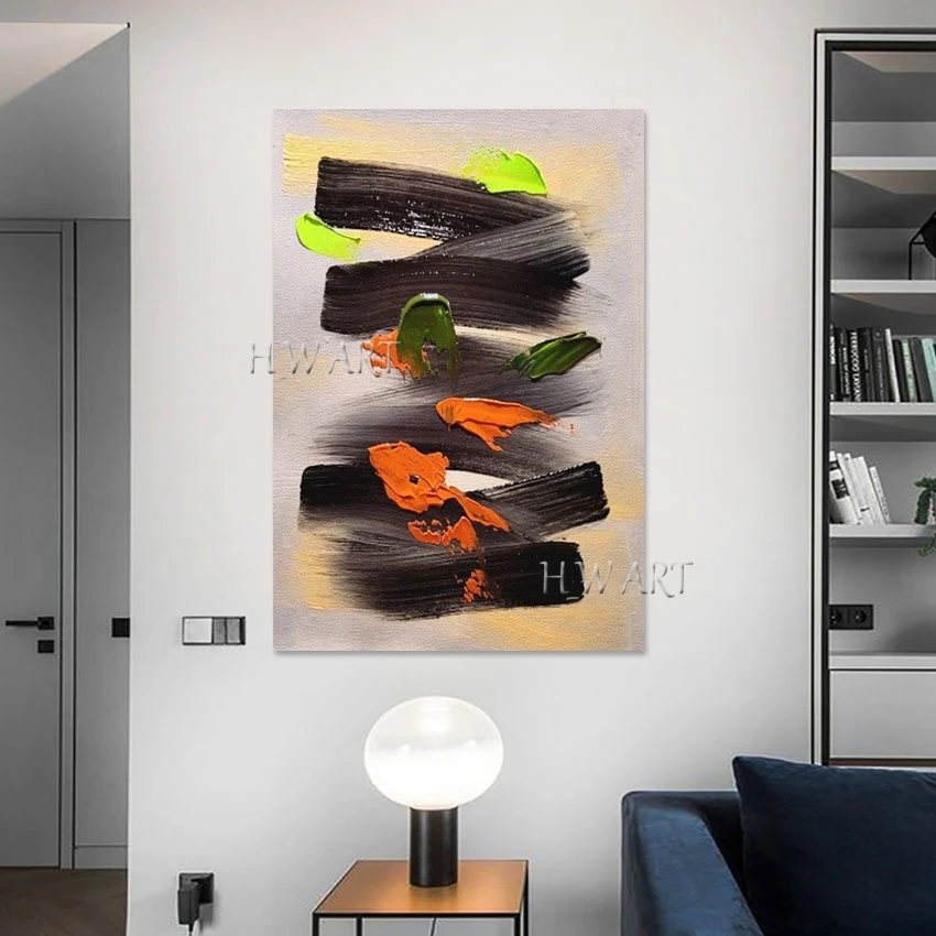 Простой дизайн акриловая картина без рамки холст абстрактный прикроватный Декор