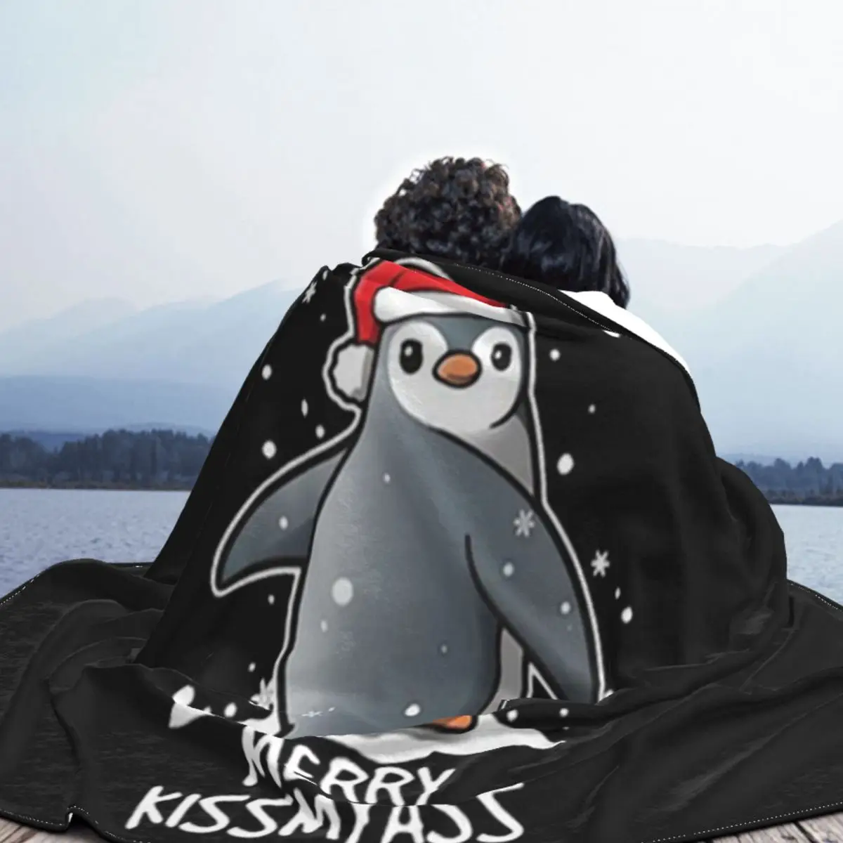 Пингвины Merry Kissmyass рождественские животные тренд ретро милый узор для фитнеса