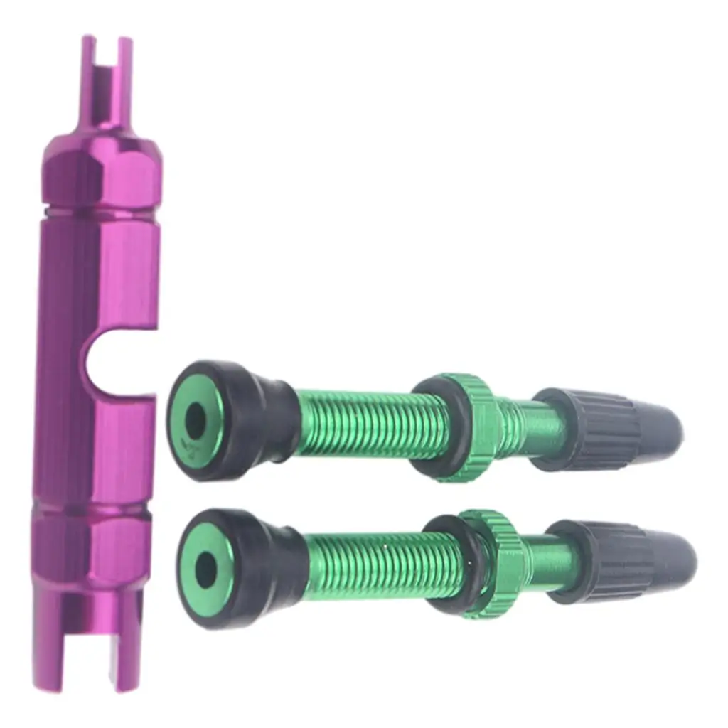 1 Pair Universal Presta Valve Core Kit Green Tubeless for  Cycling images - 6