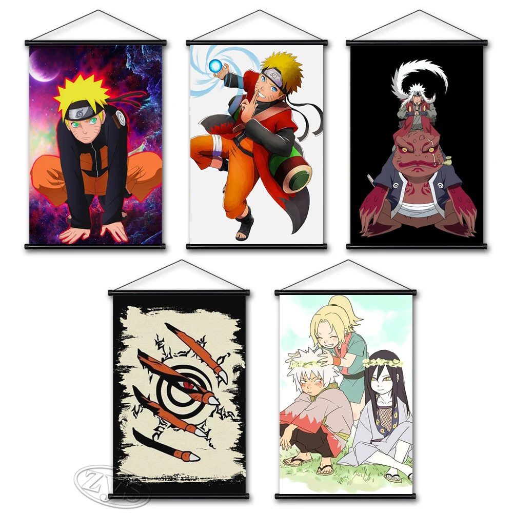 

Hanging Scrolls Uzumaki Naruto Posters and Prints Anime Wall Artwork Picture JIRAIYA Canvas Painting Mural Home Kids Room Decor