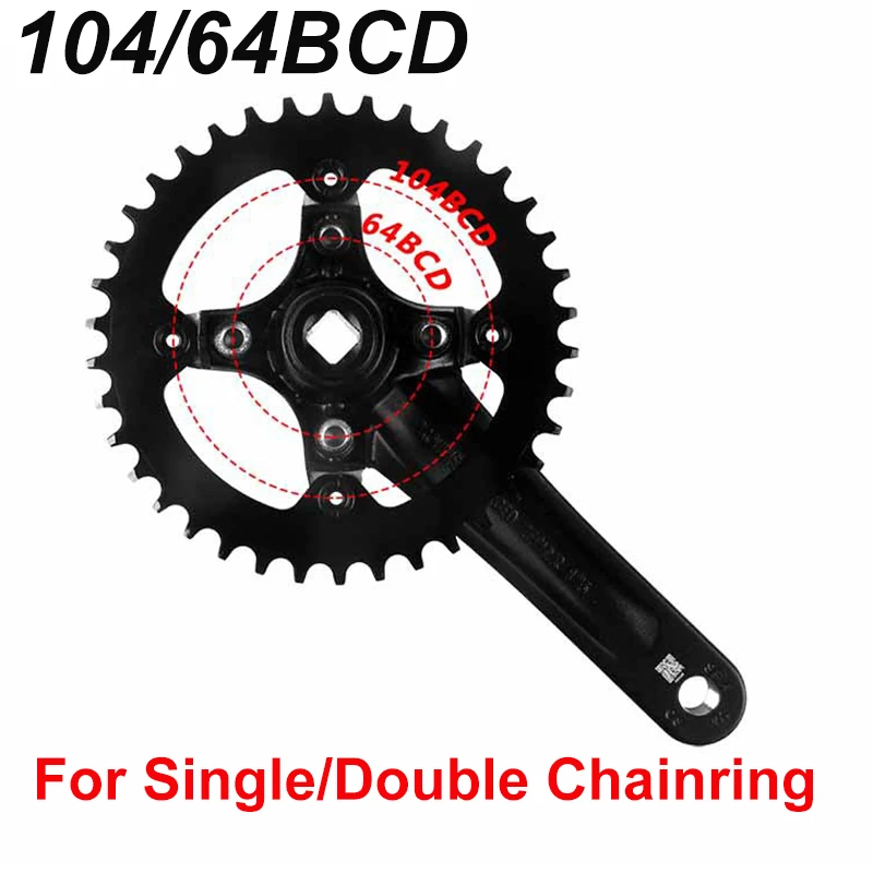 PROWHEEL велосипед коленчатый набор 64 104 BCD MTB цепь кольцо 170 мм Кривошип горного