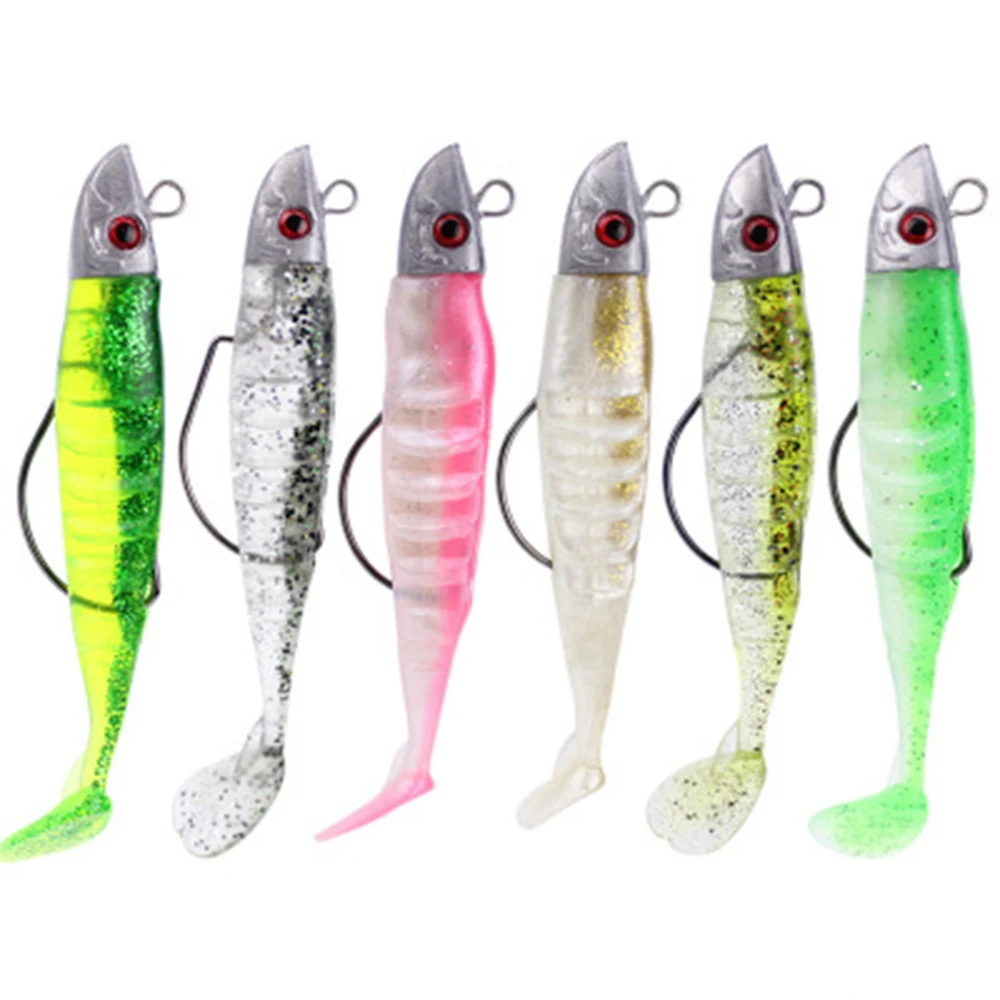 

Soft Silicone Lure 15.5g 26g Sea Fishing Saltwater Fishing Tackle Accessories Jig Head Hook Peche Pesca Fishing Lure