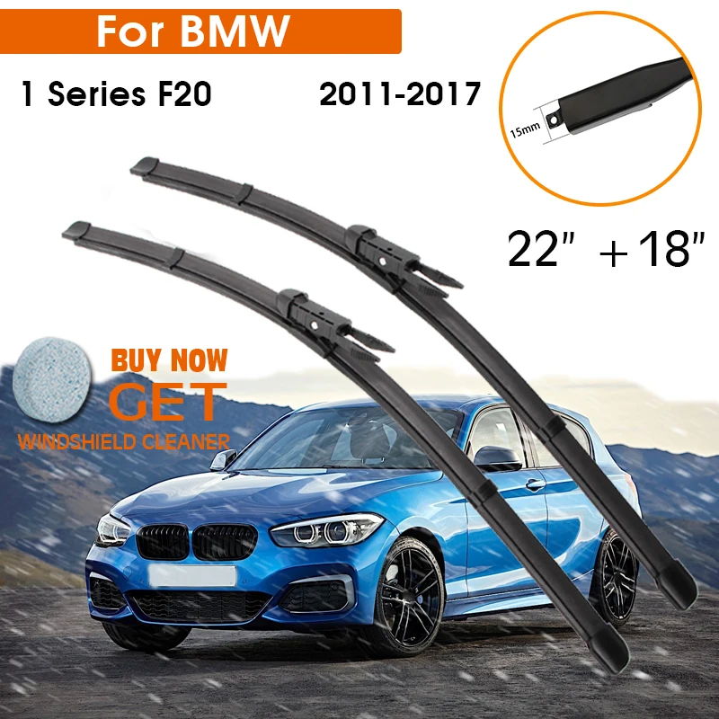 

Car Wiper For BMW 1 Series F20 2011-2017 Windshield Rubber Silicon Refill Front Window Wiper 22"+18" LHD RHD Auto Accessorie