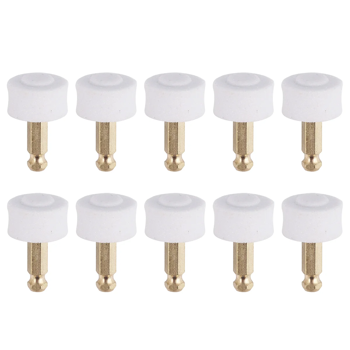 

10pcs Nail Grinder Replacement Rechargeable Nail Trimmer Nail Polisher Tip Replacement Grooming Accessories ( White )