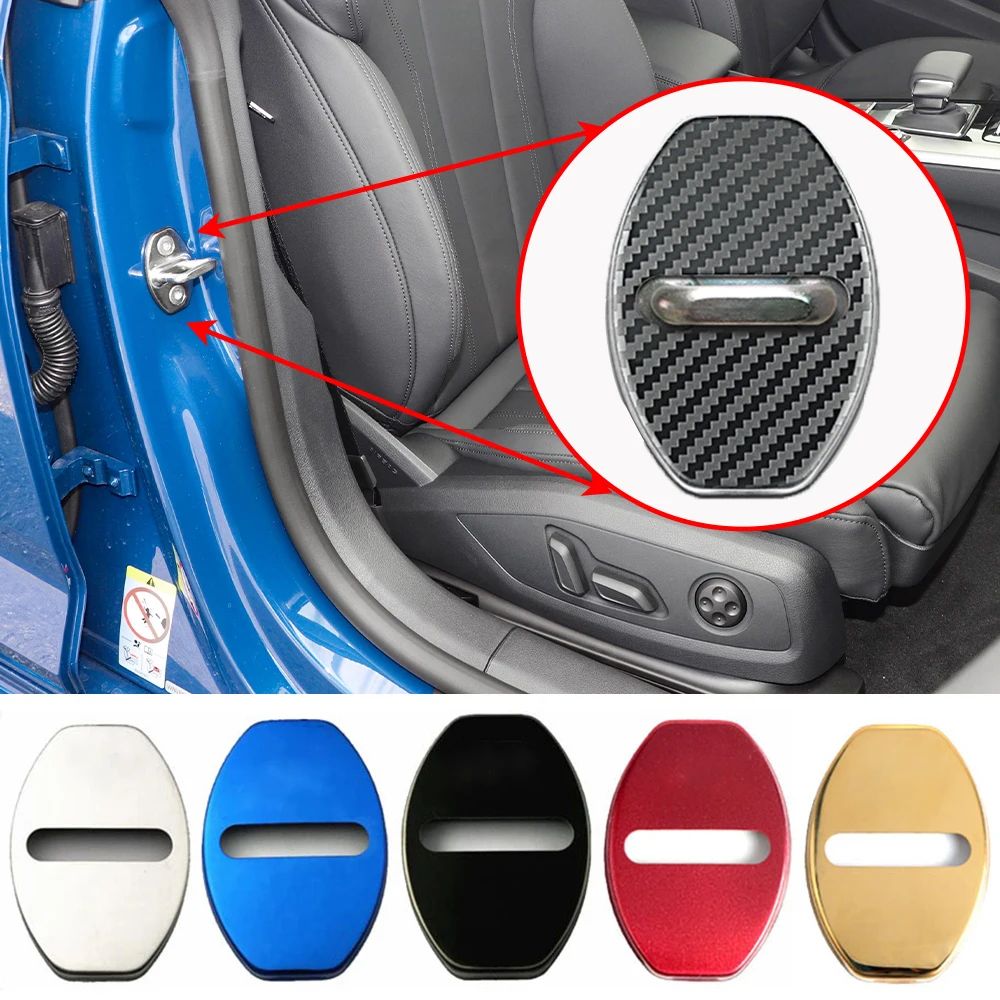Car Door Lock Cover Auto Emblems Case for Audi A1 A3 A5 A7 e-tron Q3 Q5 Q7 RS3 RS5 RS6 RS7 S3 S4 S5 S6 S7 S8 SQ5 TT Styling |
