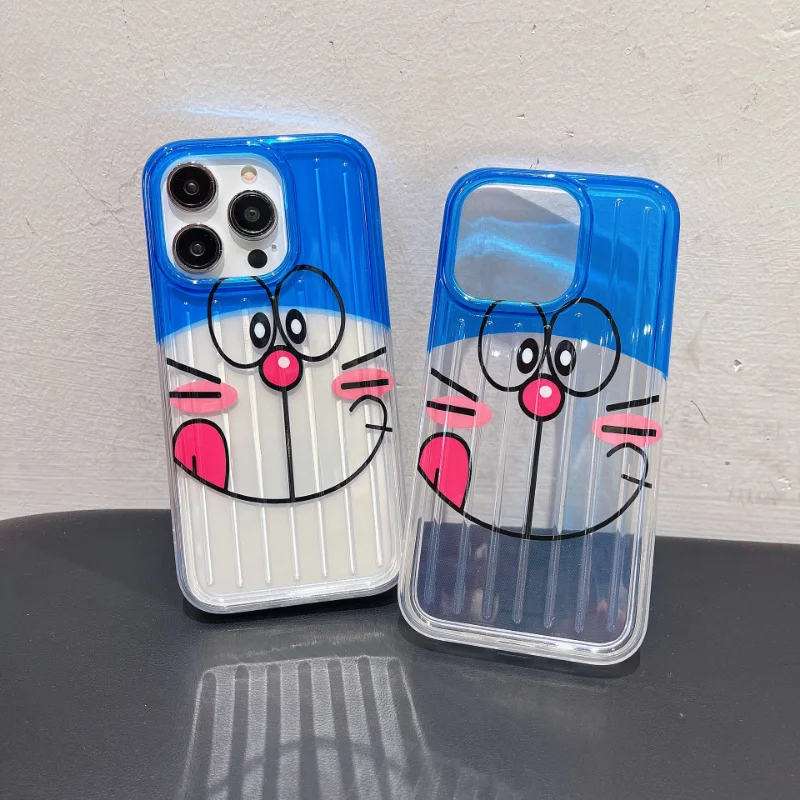 

Cartoon Blue Cat Lovely Transparent Phone Case Cover for IPhone 12 13 14 Pro Max Case for IPhone 14 Pro Max