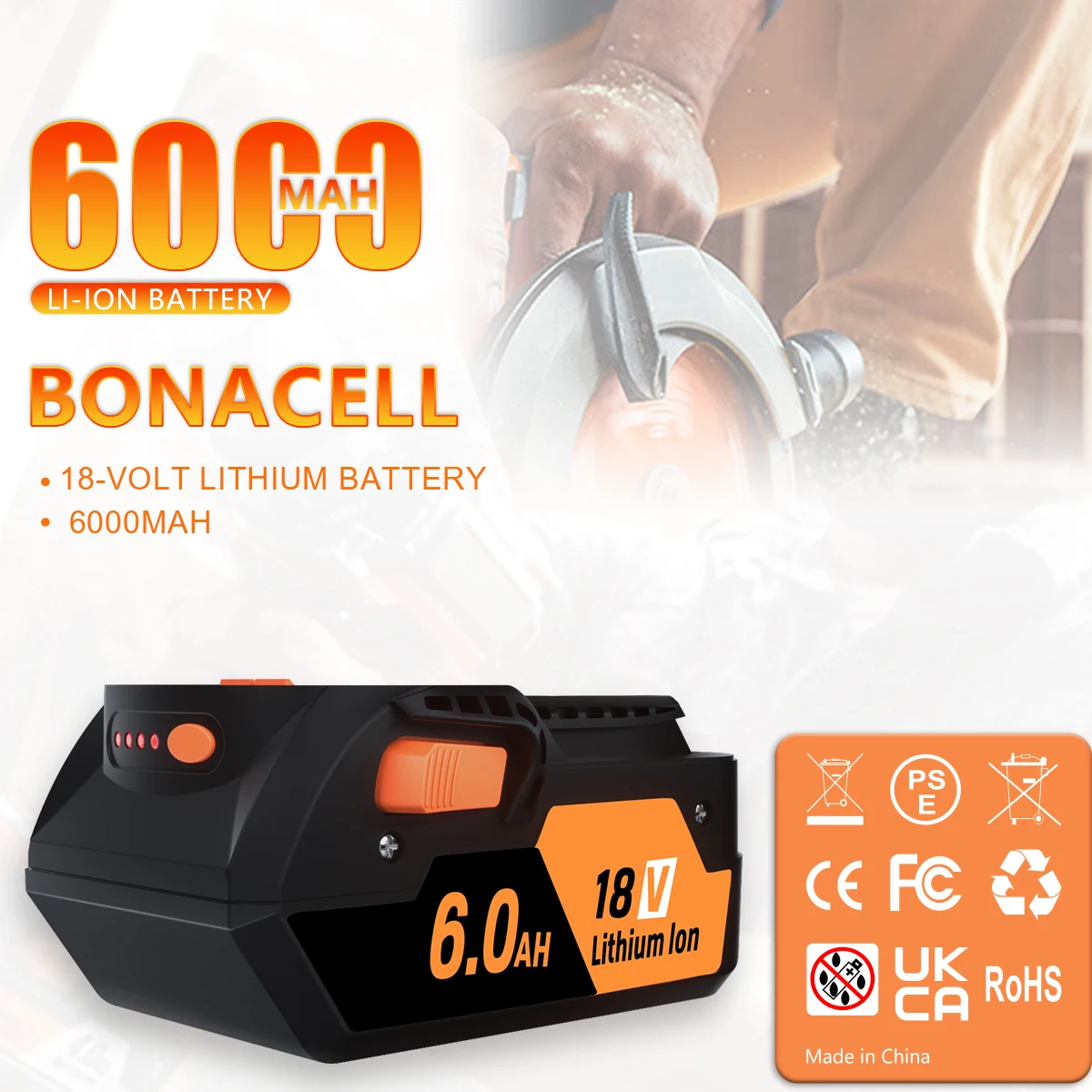 Аккумуляторная батарея Powtree 18 в 6 0 Ач R840087 для Ridgid R840083 R840086 R840084 AC840085 Cell9102 |