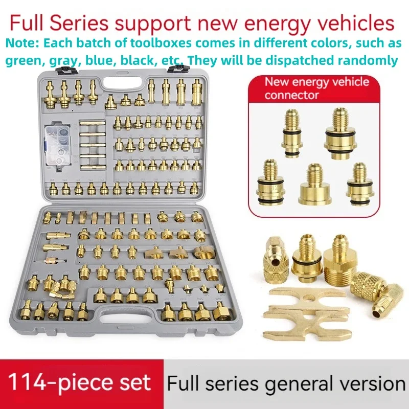 

Адаптер для тестирования утечек кондиционера, ремонтный латунный комплект для обнаружения утечек системы кондиционера, инструменты для сбора утечек, автоинструмент
