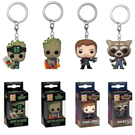 Фото FUNKO POP Стражи Галактики Грут Джокер Морти Брелок-игрушка Отряд Самоубийц Инопланетянин Виниловые фигурки Игрушки для детей Подарок №2
