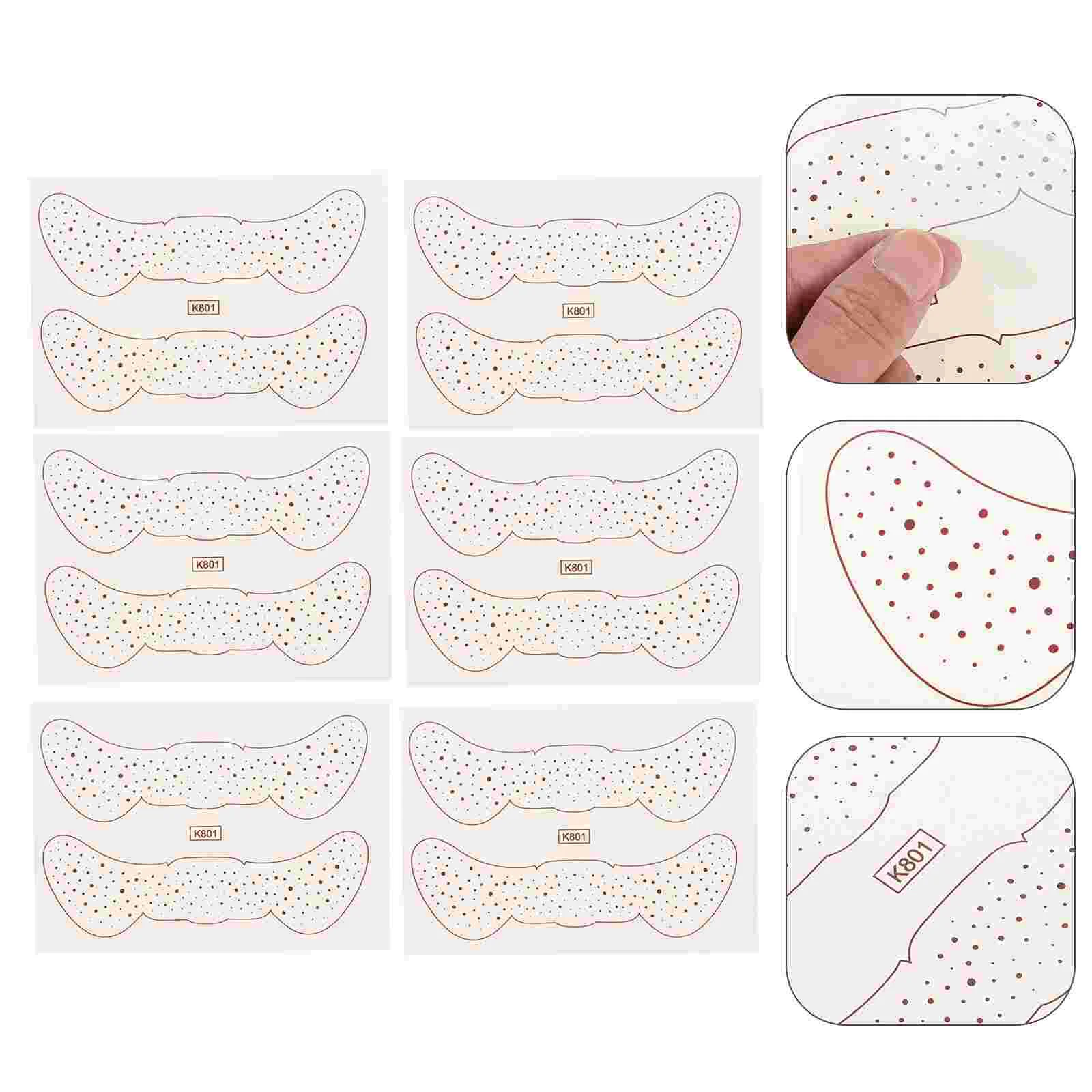 

6 Sheets Template Face Stickers Decal Freckle Transfer Women Tattoos Paper Temporary
