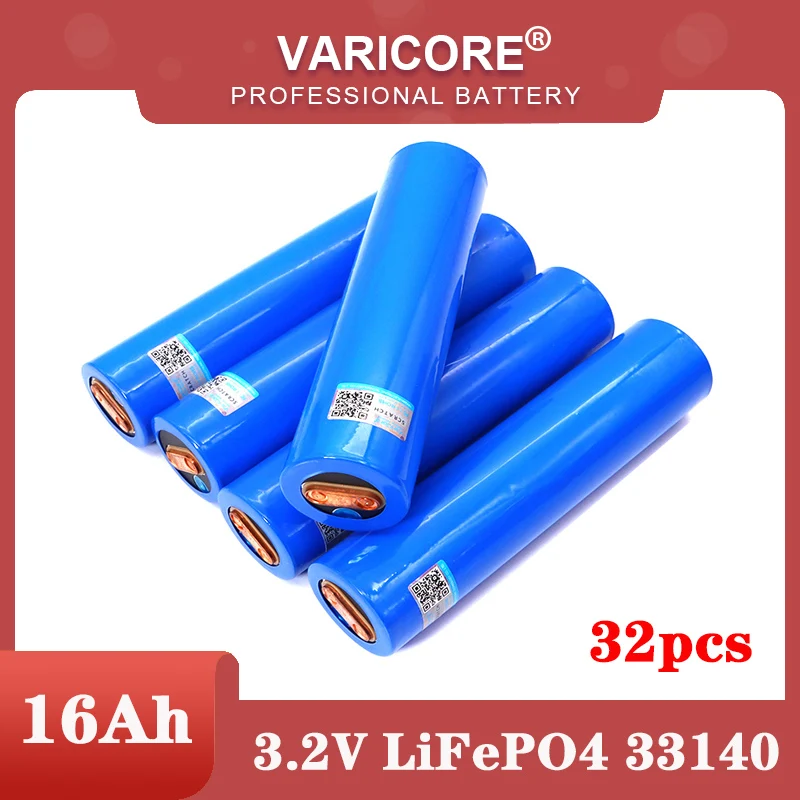 

Аккумуляторы VariCore, 3,2 в, 33140, 15 Ач, lifepo4, 3,2 В, 32 шт.