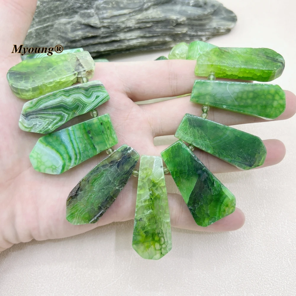 

Полная нить, 15,5 Дюймов, разные размеры, зеленый агат, кулон, бусины для самостоятельного изготовления ювелирных изделий MY230685