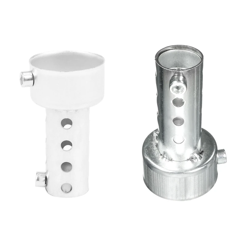 

2 шт., серебряный глушитель для выхлопных газов мотоцикла, 42 мм X 80 мм и 45 мм X 80 мм